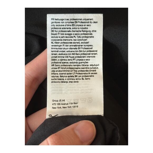 Halston Anabelle strapless fitted mini dress black size 14 - Picture 8 of 9